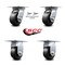 Service Caster 4 Inch Polyolefin Caster Set with Ball Bearing 2 Swivel Lock and 2 Rigid SCC SCC-35S420-POB-BSL-2-R-2 - alternate 3